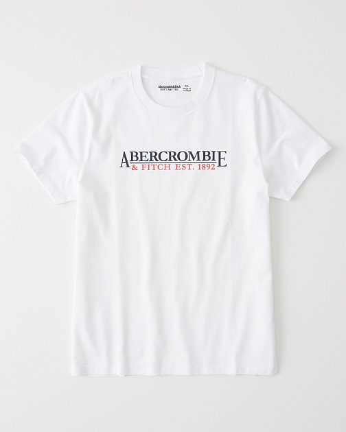 Футболка с логотипом на груди F340 F340 от онлайн-магазина Abercrombie.ru