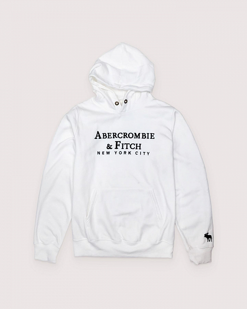 Белое худи с вышивкой на груди T101 T101 от онлайн-магазина Abercrombie.ru