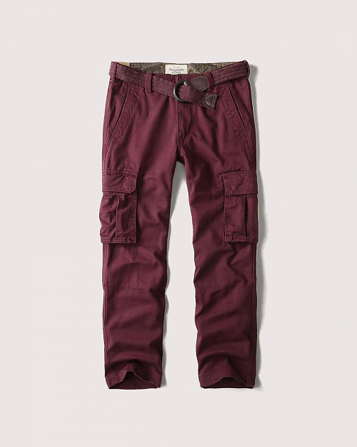 Бордовые мужские штаны карго DG09 DG09 от онлайн-магазина Abercrombie.ru