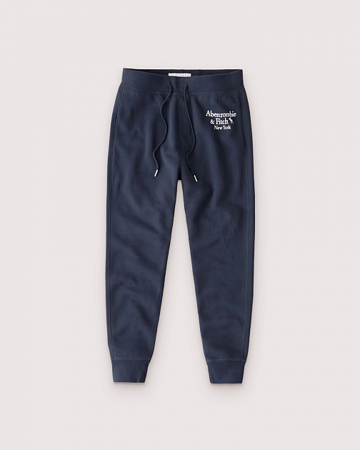 Спортивные штаны темно-синего цвета  с манжетами D66 D66 от онлайн-магазина Abercrombie.ru