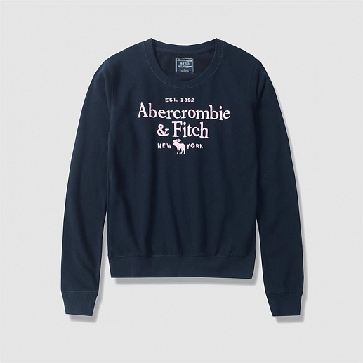Синий свитшот с вышивкой на груди STW34 STW34 от онлайн-магазина Abercrombie.ru