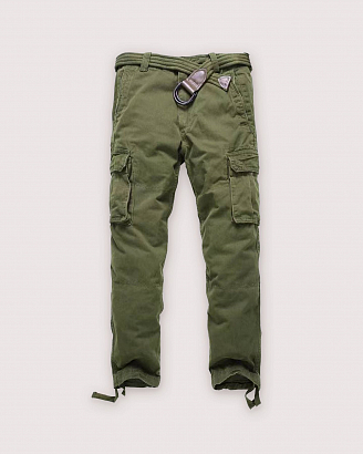Зелёные мужские штаны карго DG02