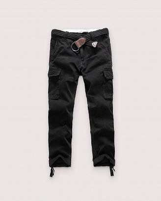 Чёрные мужские штаны карго DG06