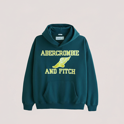 Худи кенгуру с вышивкой на груди "Old school style" T145