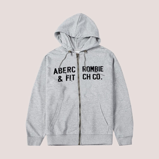 Толстовка на молнии с вышивкой на груди T175 T175 от онлайн-магазина Abercrombie.ru
