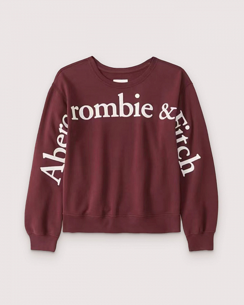 Бордовый свитшот с аппликацией STW10 STW10 от онлайн-магазина Abercrombie.ru