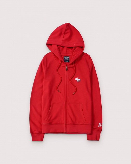 Толстовка красная с капюшоном на молнии TW68 TW68 от онлайн-магазина Abercrombie.ru