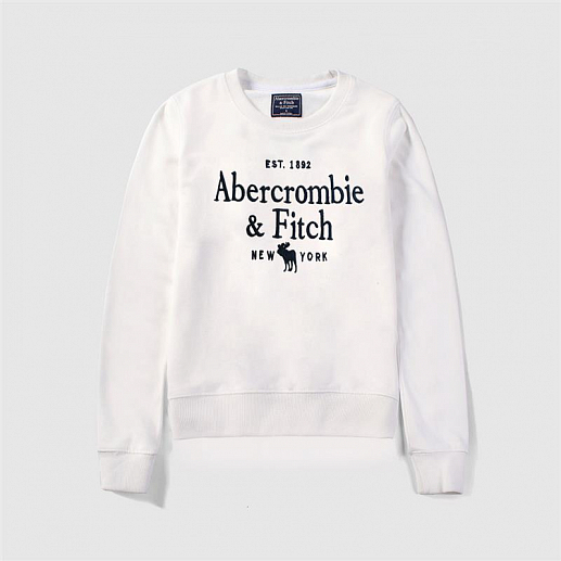 Белый свитшот с вышивкой на груди STW03 STW03 от онлайн-магазина Abercrombie.ru