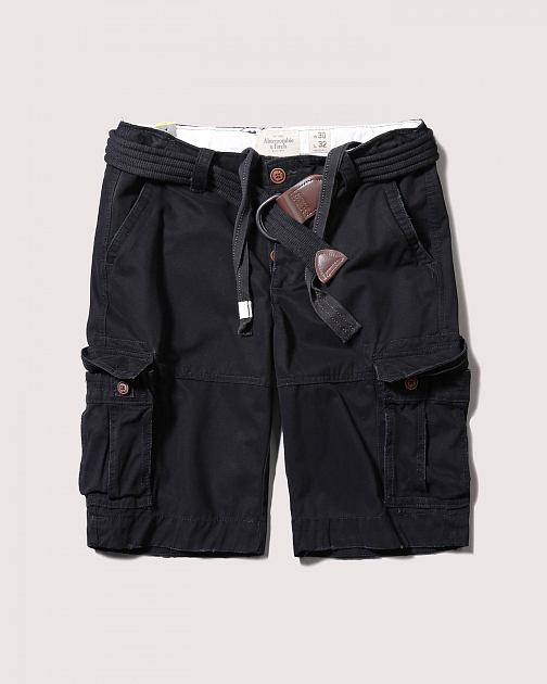 Чёрные шорты карго S18 S18 от онлайн-магазина Abercrombie.ru