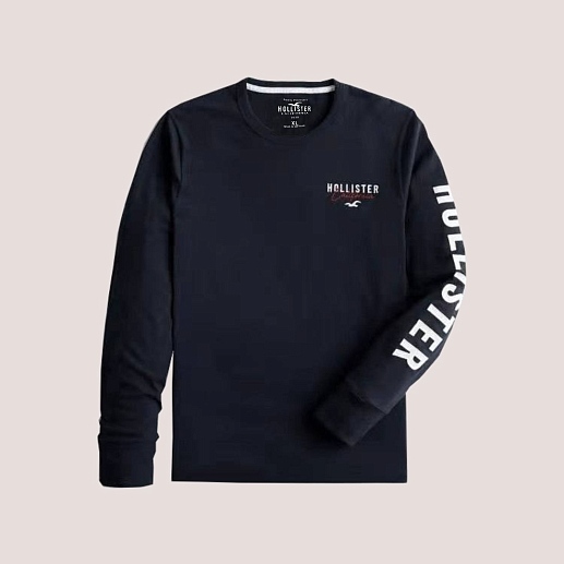 Черный лонгслив с вышивкой на груди и рукаве L84 L84 от онлайн-магазина Abercrombie.ru