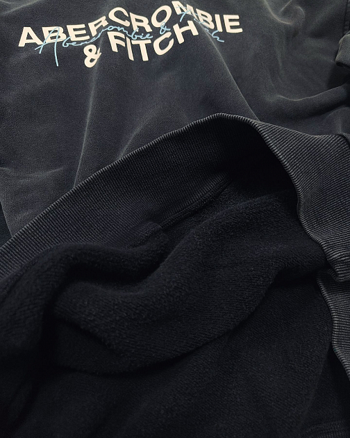Худи черного цвета с принтом на груди T129 T129 от онлайн-магазина Abercrombie.ru
