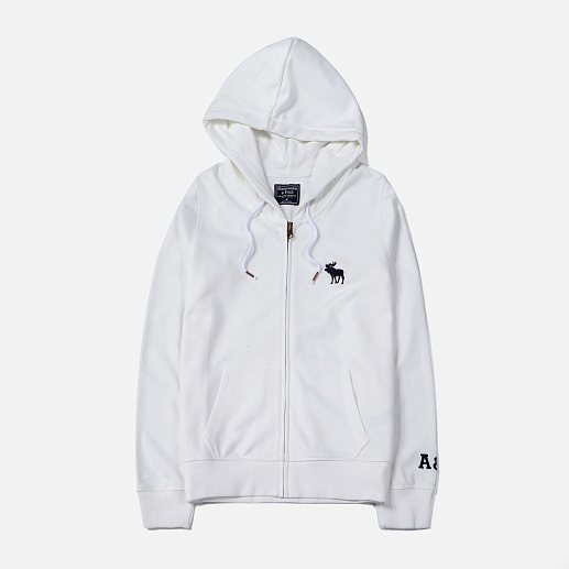 Толстовка белая с капюшоном на молнии TW24 TW24 от онлайн-магазина Abercrombie.ru