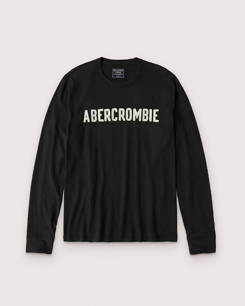 Лонгслив чёрного цвета с вышивкой на груди L34 L34 от онлайн-магазина Abercrombie.ru