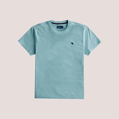 Футболка голубого цвета softAF с вышивкой F353