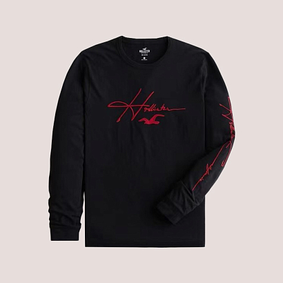 Лонгслив с вышивкой на груди и рукаве L79